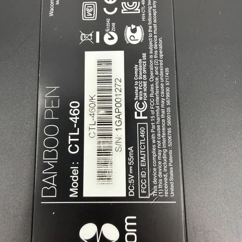 Wacom Graphics Drawing Tablet with pen stylus and touch Bamboo CTL 460